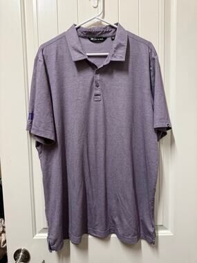 Big & Tall Mens 3XL  Travis Matthew Golf Purple Athletic Polo Aristocrat Gaming
